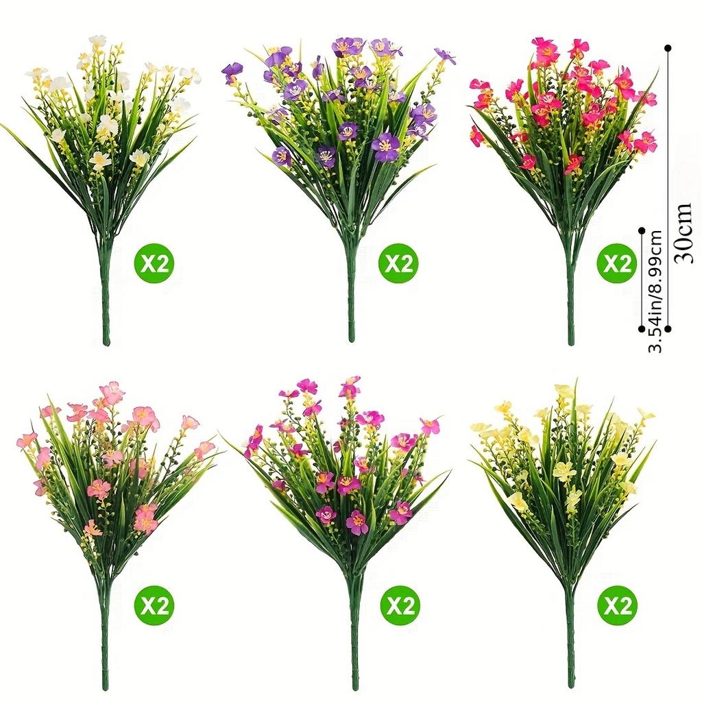 12 svazků umělých falešných květin sedmikrásek kytice pro venkovní použití hedvábné umělé divoké květiny sedmikrásky se stonky pro venkovní použití stolní dekorace