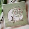 Rabbits Die Cut Tree Shape Die Cut Metal Templates Carbon Steel Cutting Dies for Card Making Scrapbooking Packaging