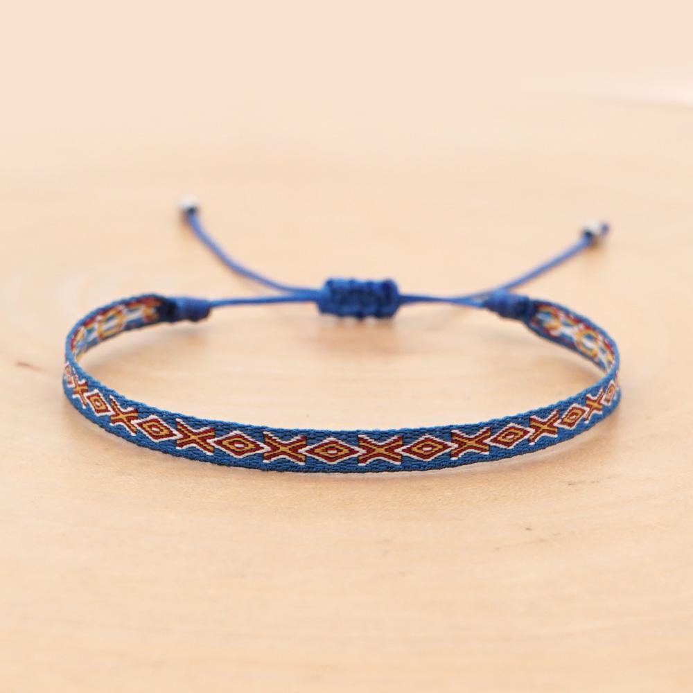 Easter New Boho Handmade Braided Bracelets For Women Pattern Friendship Rope Bracelet Vintage Colombia Weave Jewelry Textile