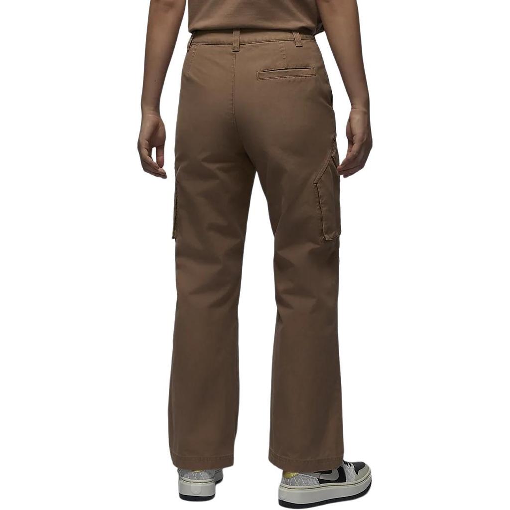 Jordan Chicago Logo Solid Color Zipper Straight Leg Comfortable Work Pants Women Pants Dark-Brown FV7099223