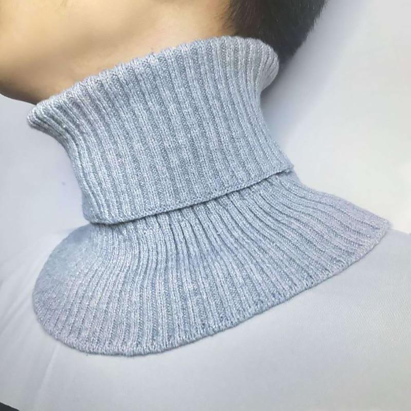 Bufanda de cuello falso para hombre y mujer, bufanda de cuello falso elástica tejida, bufanda cálida para invierno para ciclismo, bufanda envolvente desmontable con volantes a prueba de viento