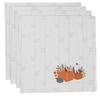 Vargottam Napkins  Florals  Print, Premium Quality Dinner  Napkins, 100   Cotton, Set of 4 Reusable  Napkins  Set, Size 20X20