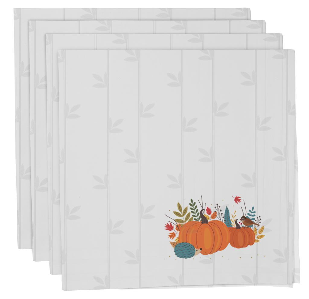 Vargottam Napkins  Florals  Print, Premium Quality Dinner  Napkins, 100   Cotton, Set of 4 Reusable  Napkins  Set, Size 20X20