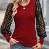 Sli Long Sve T-irt Women's Slim Fit Color Blo Faionable Top round Ne Bubble Sve Polyester Fabric
