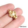 5pcs/Lot Gold Color PVD Stainless Steel Sacred Heart Pendants For Jewelry Making Supplies Sun Love Charm DIY Necklace Bracelets
