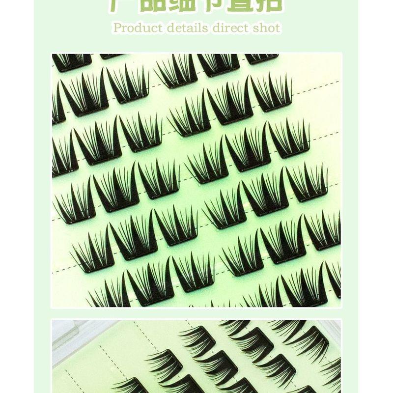 Nreain - Natural Wispy Cluster Clear Band Lower False Eyelashes (Various Designs)