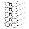 5PCS Portable Folding Reading Glasses with Storage Bag Anti-Blue Light Anti-Radiation Glasses Presbyopic Glasses for Women Me