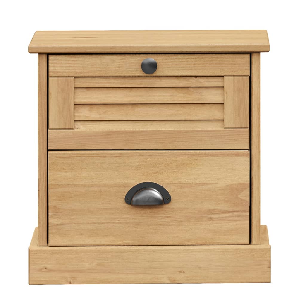 Vidaxl Szafka Nocna Vigo, 42X35X42 Cm, Lite Drewno Sosnowe