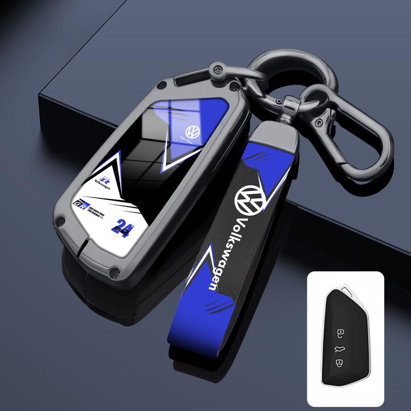 Pro VOLKSWAGEN VW Zinková slitina Kožené pouzdro na klíče od auta Kryt pro Volkswagen VW Golf 8 MK8 ID-4 ID-6 A8 Pro Seat Leon FR MK4 Cu