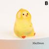 Glow-in-the-Dark Chick Mini Resin Luminous Chicken Ornament Statue Miniature Landscape Garden DIY Decoration