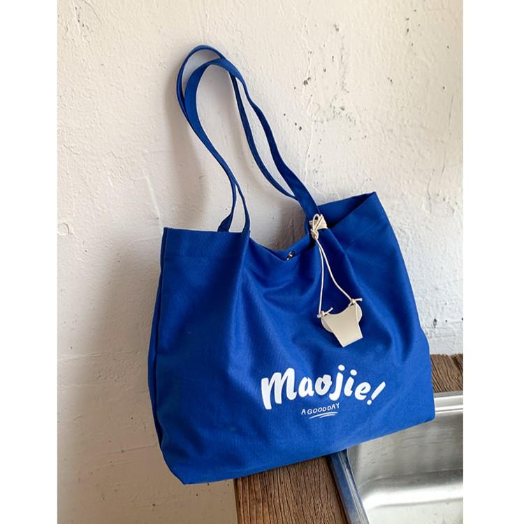 

Korean Style Canvas Tote Bag - Large Capacity, Casual Literary Shoulder Bag for Women, Summer 2026 Collection 38cm*12cm*34cm
