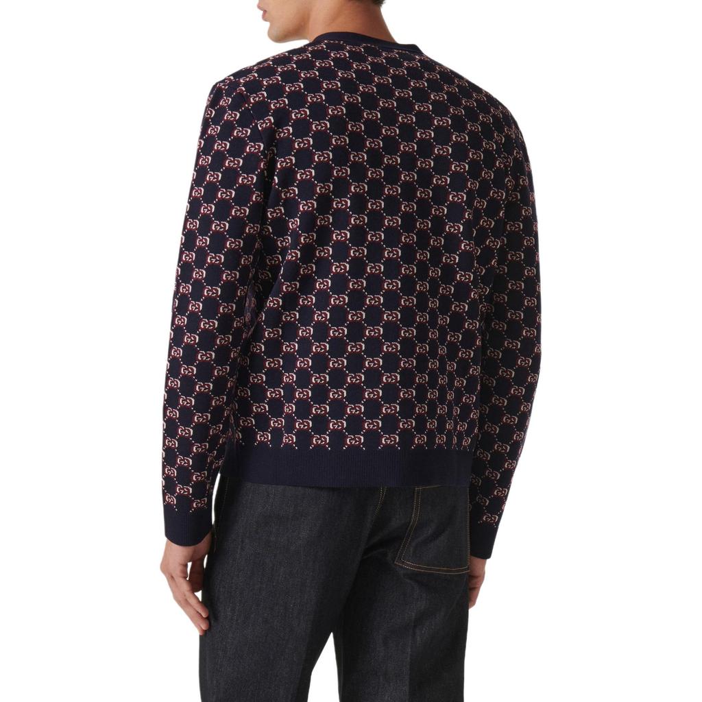 GUCCI Monogrammed Button Up Cardigan 801705-XKEAP-4116