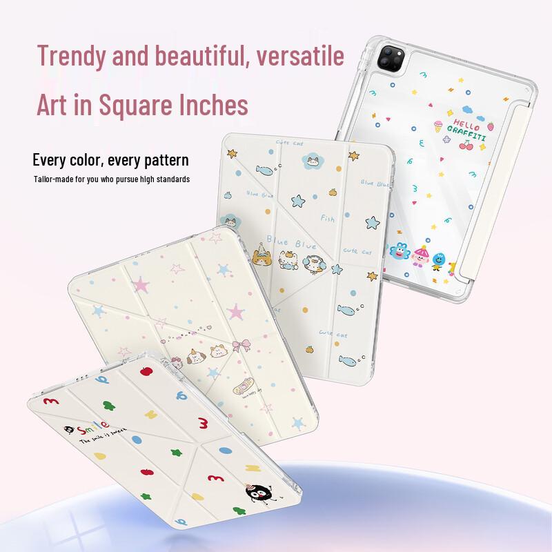 Keliman Cartoon Y-Fold Tablet Case for Huawei MatePad