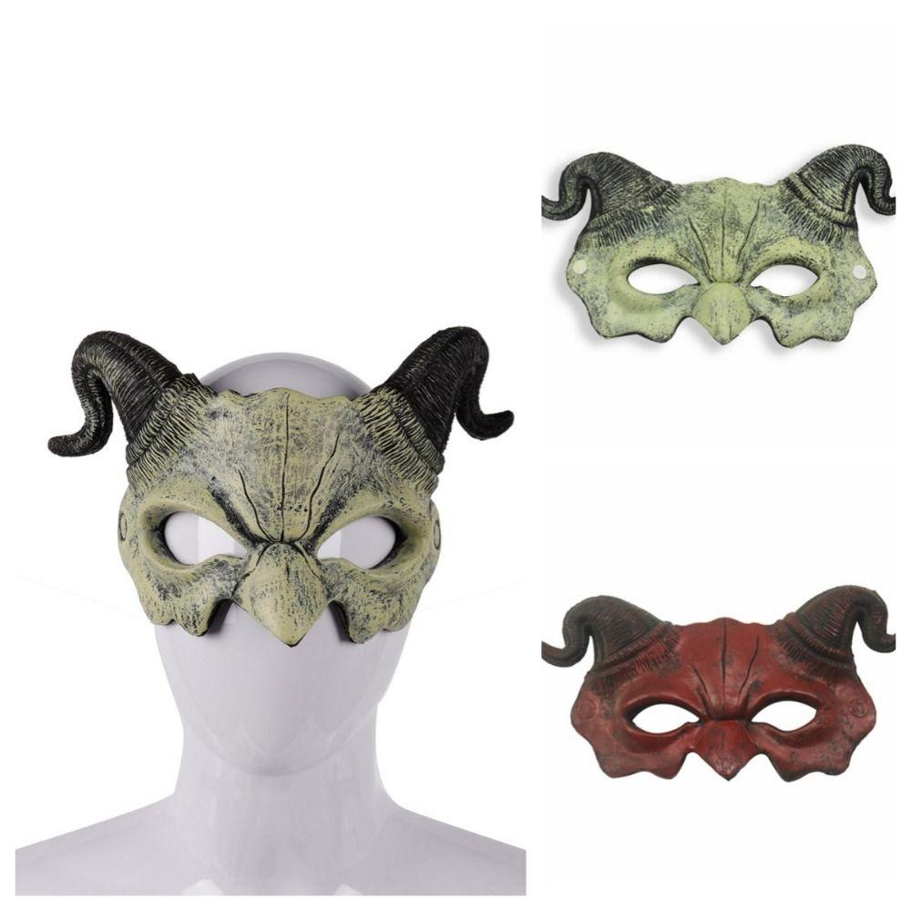 

Animal Halloween Mask Demon Cosplay Masquerade Novelty Goat Horn Mask Festival