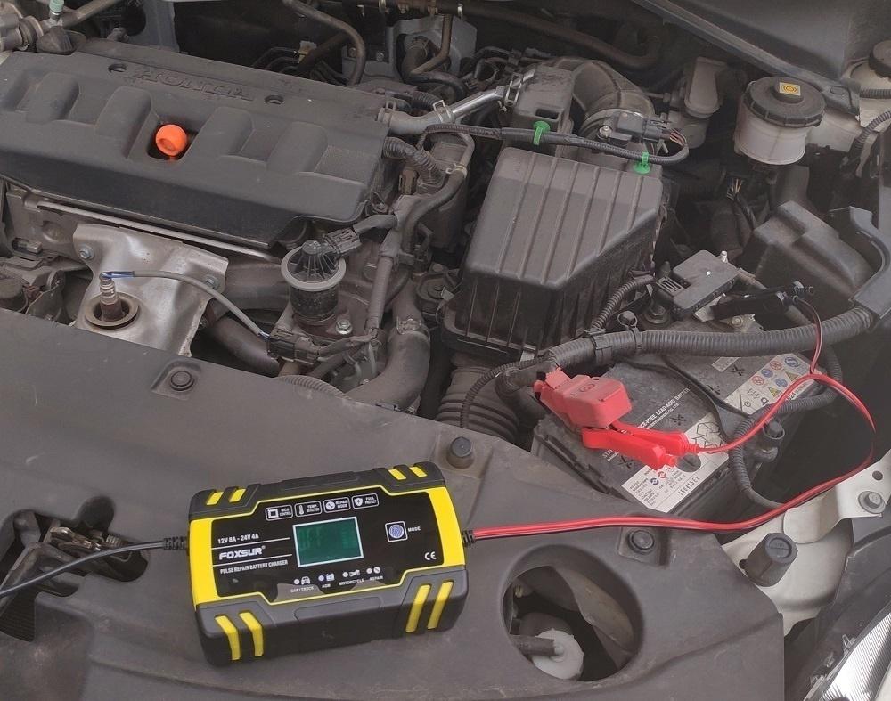 Upgrade 12V8A/24V4A Pulse Repairing Charger with LCD Display Motorcycle & Car Battery Charger AGM GEL WET Lead Acid Battery Charger 100-240V