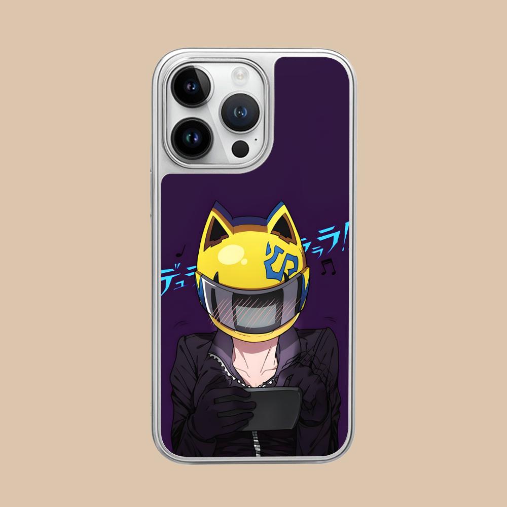 

Anime Durarara Phone Case for iPhone 17 16 15 14 13 12 11 Air Pro Max Plus Electroplated Silver Cover iPhone 11