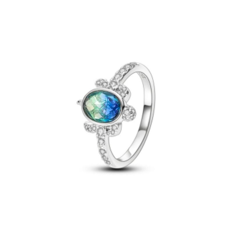 New Disney Fashion Sun Sapphire Couple Fit Pandora Birthday Gift Valentine's Day Limited Edition Ring