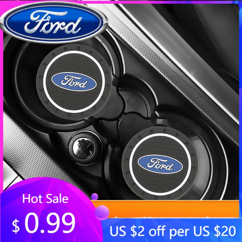 

Car Sticker Ford New 2025 Hot 2PCS Car Water Cup Bottle Holder Anti-slip Pad Mat For Ford Fiesta EcoSport ESCORT focus 1 focus 3