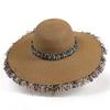 Hat Female Summer Hepburn Wind Dome Rough Fringe Shade Straw Hat Seaside Resort Beach Hat Sunscreen Sun Hat