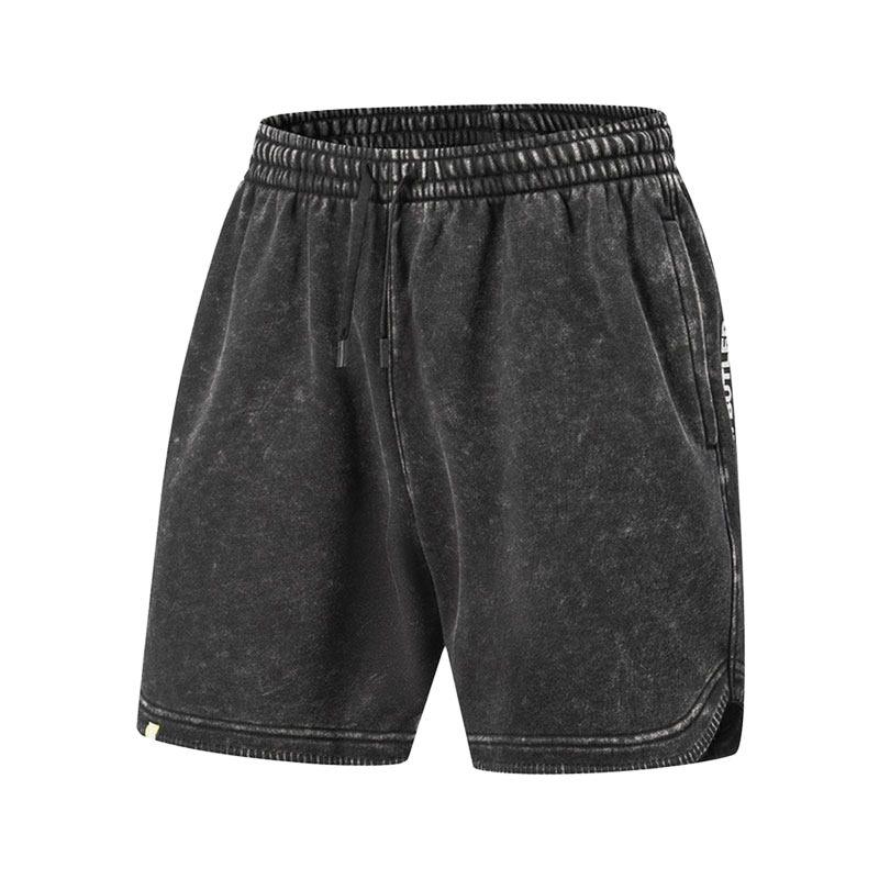 Li-Ning Solid Color Simple Versatile Lace-Up Sports Shorts Men shorts AKSW033-1