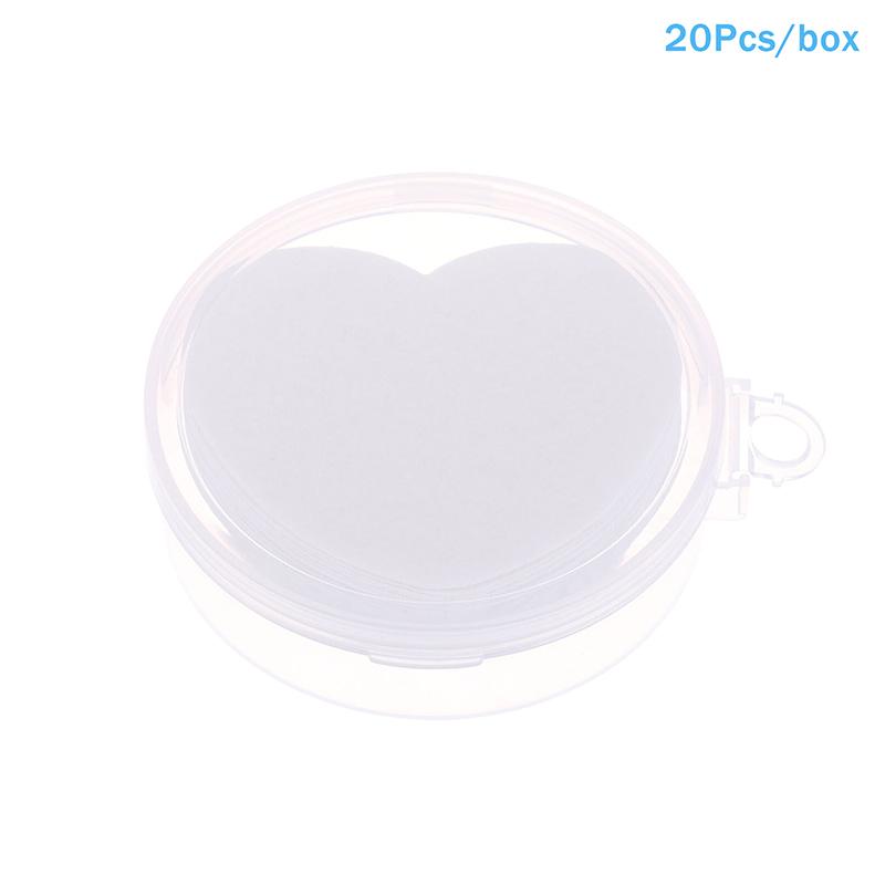 

20Pcs/Box Compressed Facial Sponges Cosmetic Hydrotherapy Sponge Spa Face Pads For Daily Cleansing Makeup Removal Exfoliation Heart білий