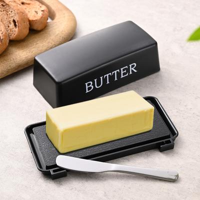Food Grade PP Butter Dish with Lid-Refrigerator Storage Box for Butter & Cheese,With Butter Knife,Fit for Home Hotel Restaurant