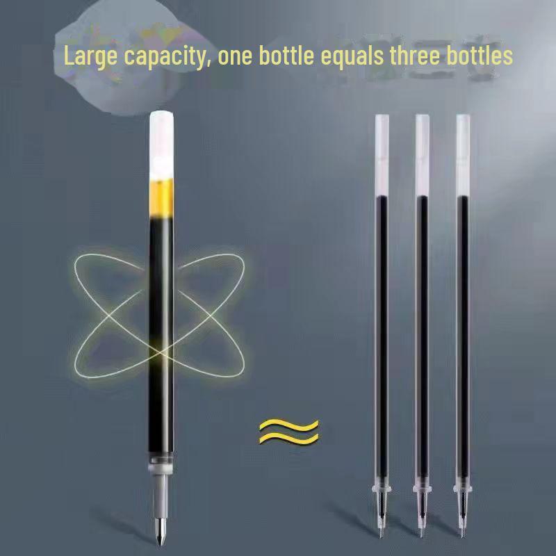 0,5 mm schwarzer Gel-Nachfüller, große Kapazität, Signature-Kugelschreiber für Meetings und Prüfungen