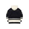 FILA Fusion Logo Print Casual Hoodie American Vintage Color Block Long Sleeve College Sweatshirt Unisex sweatshirt Black T11U245201F-BK
