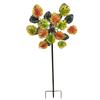 Outdoor Garden Metal Sunflower Windmill Dual Sided Rotating Iron Yard Ornament Weather Resistant Decorative Piece 95cm Height