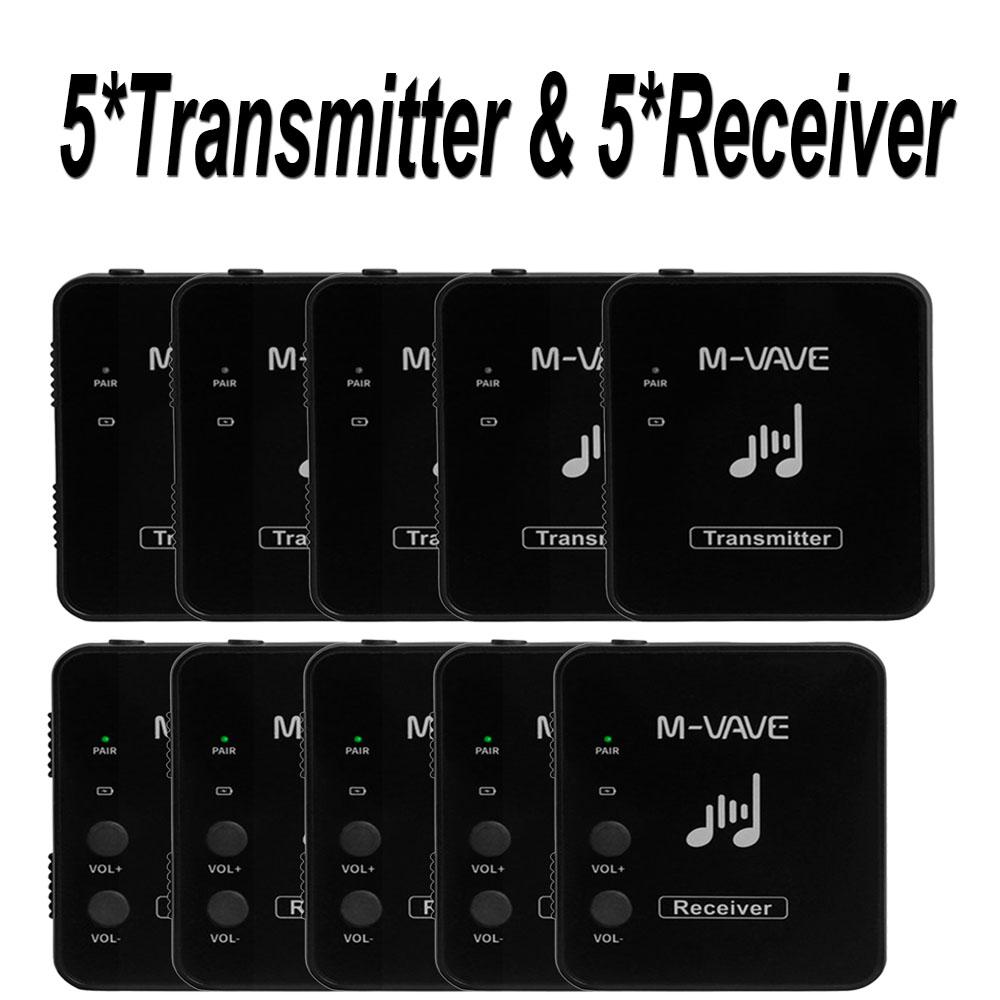 M-VAVE 2.4G WP-9 Wireless System Earphone Monitor System Rechargeable Transmitter Receiver Mono Recording Function