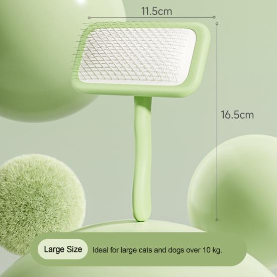 Cat Deshedding Brush Pet Grooming Comb Rounded Angled Teeth Remove Loose Undercoat Massage Dematting Comb for Long Short Hair Cats Dogs