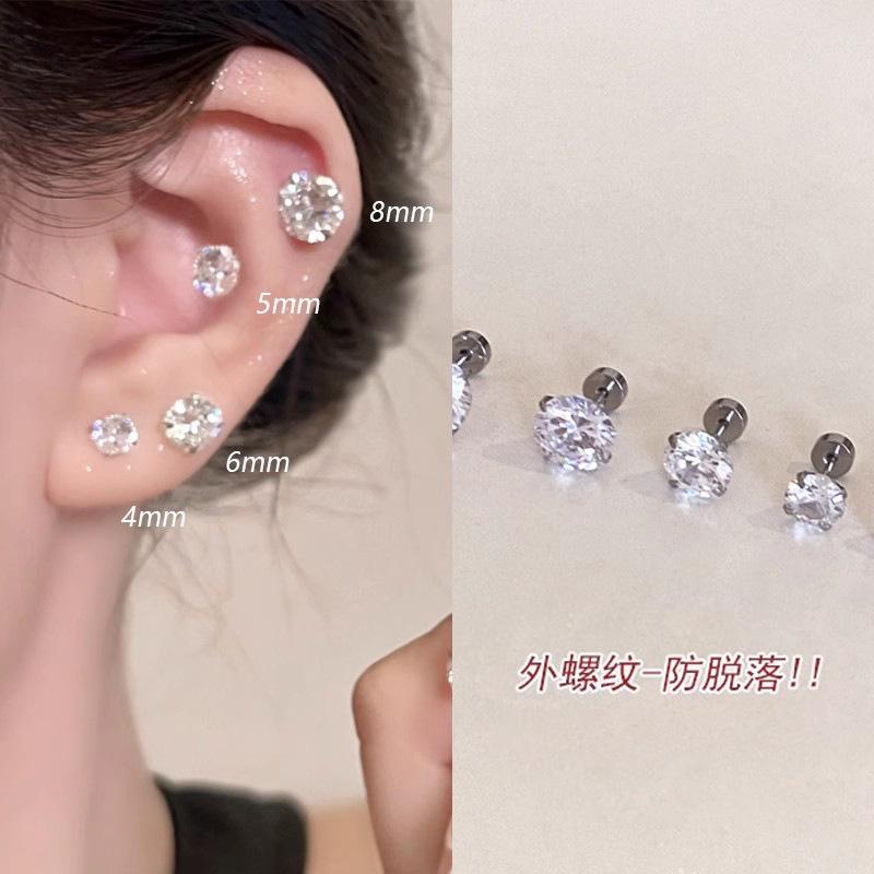 S925 silver needle zircon pearl earrings women's light luxury niche high-end butterfly stud earrings versatile temperament earrings