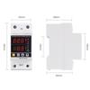 Din Rail Dual Display Adjustable Over Voltage Current And Under Voltage Protective Device Protector Relay 63A 80A 220V