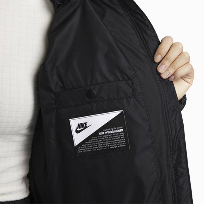 Nike Therma-Fit Solid Casual Stand Collar Down Jacket Women Outerwear Black FD8212-010