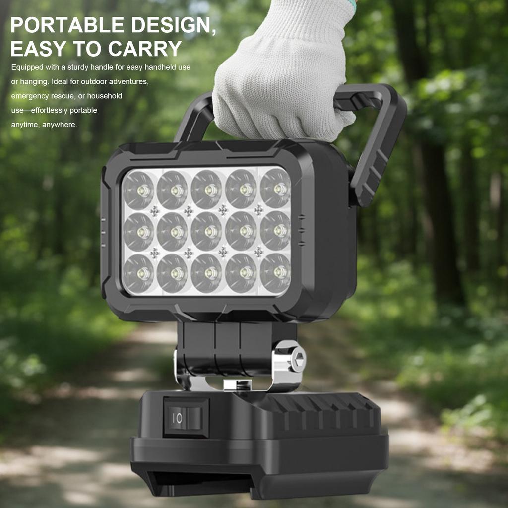 Power Tool Parts for Makita Lithium Battery 15 LED Work Lights Lamp Hand Lantern Spotlight USB Charger Battery NOT Included