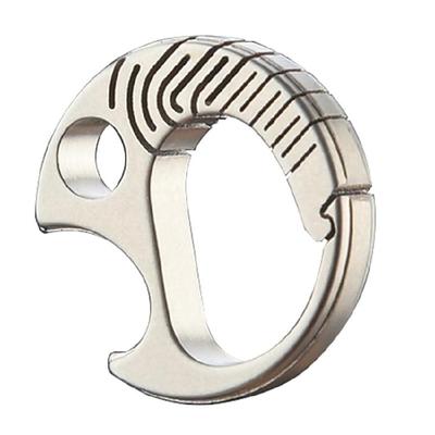 Titanium Karabinier Clip Snelsluitingen Veer Snap Sleutelhangers Flessenopener