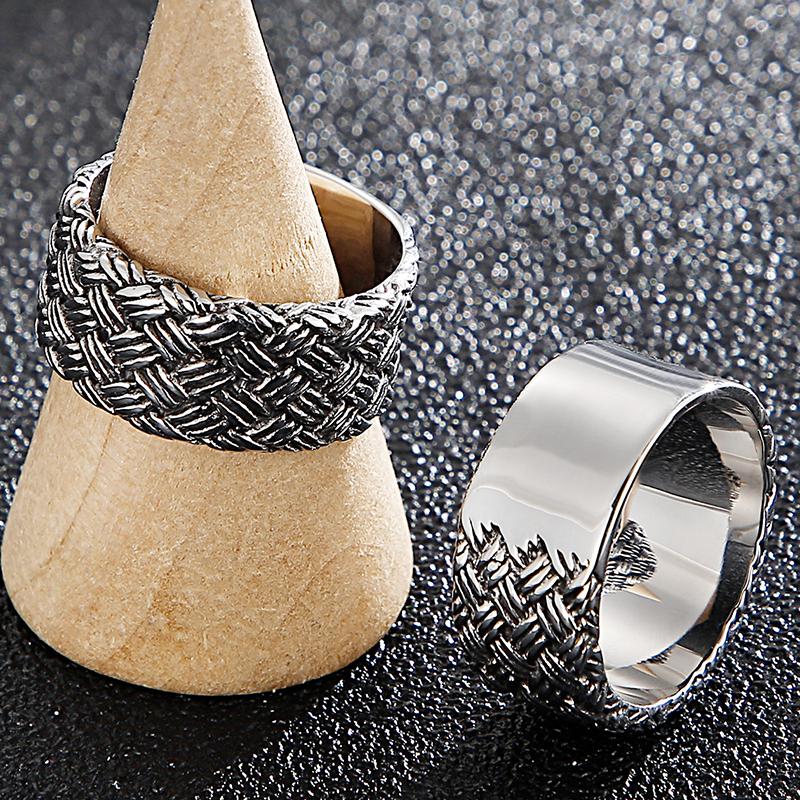 Solid 316L Stainless Steel Men's Finger Rings Stainless Ring for Men Women Size 7-13 Vintage Male Charm Jewelry Wedding Bands