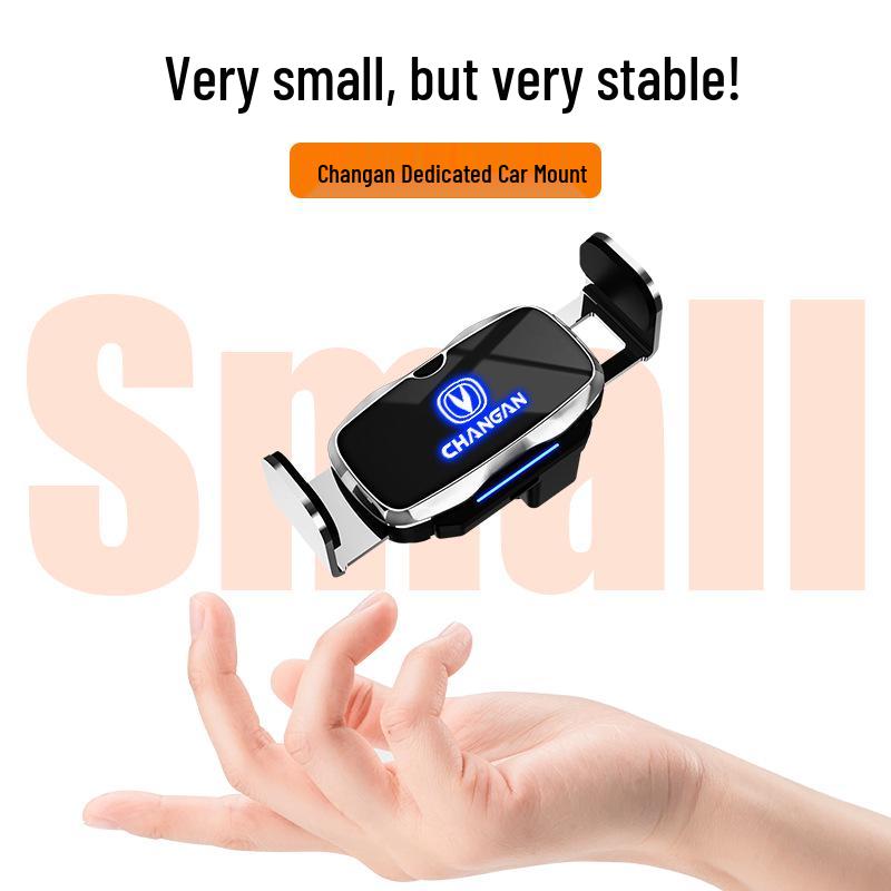Illuminated Car Logo Phone Holder for Changan Models: Eado, Oshan, CS75 & More