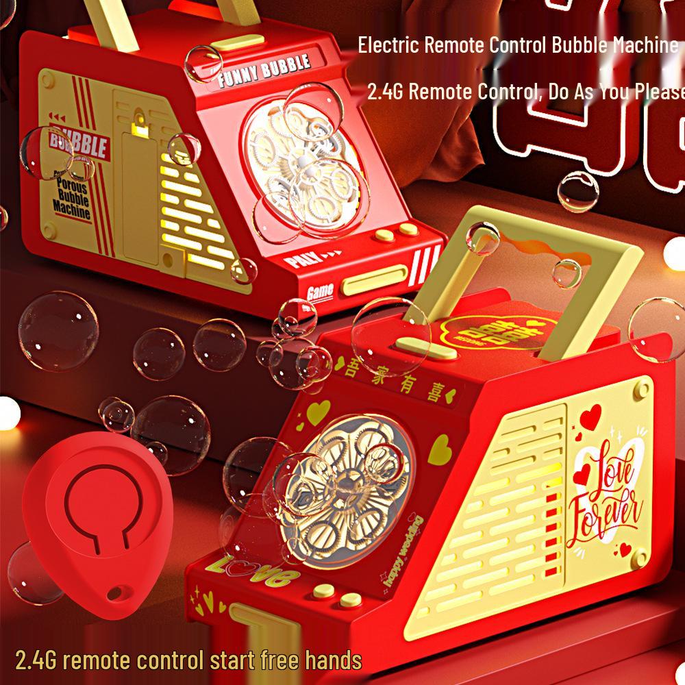Luminous Fireworks Bubble Machine - Chinese New Year & Wedding Toy with Sound Effects