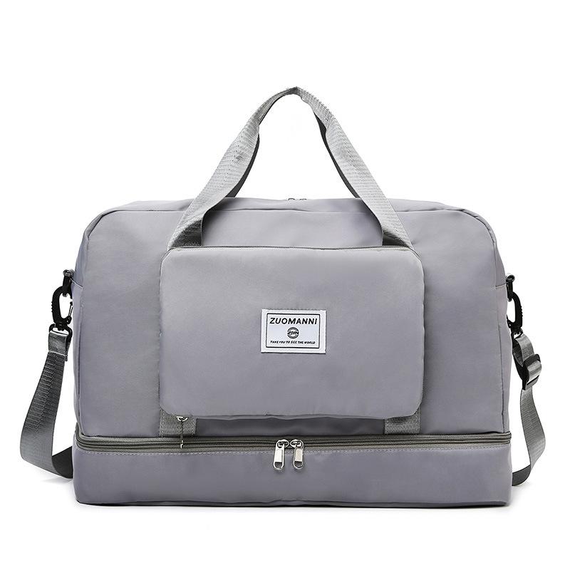 Leichte Faltbare Gepäcktasche Trocken-Nass-Trennung Großes Fassungsvermögen Multifunktionale Reisetasche Aufbewahrungstasche mit Fächern Schuhtaschen