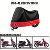1Pc Oxford Cloth Motorcycle Scooter Cover Waterproof Sun Rain Protection Lock Hole Reflective Night Outdoor All Weather Use