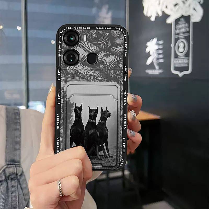 

Противоударный чехол-кармашек для карт для телефона Itel P40, задняя крышка, мягкий чехол, милый, с полной защитой, граффити, мультяшный, пылезащитный, ТПУ Itel P40