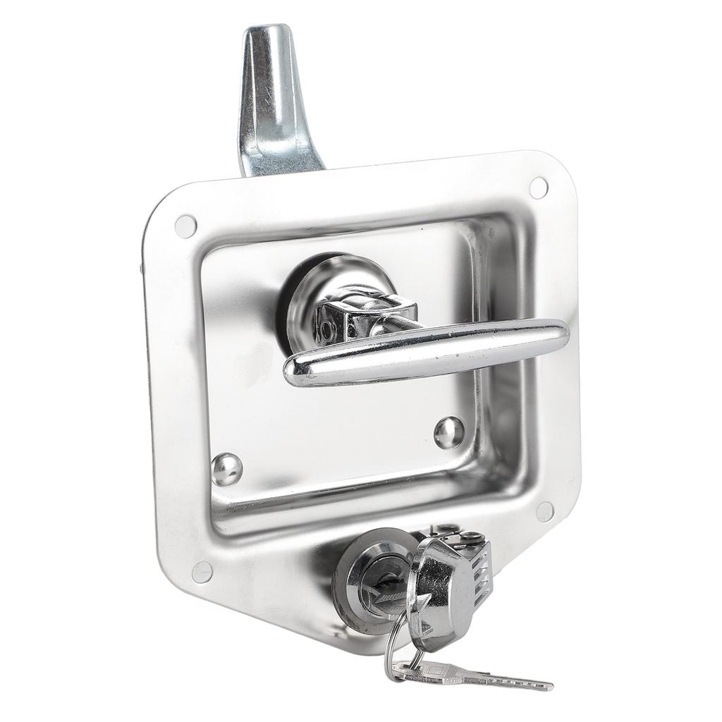 T Handle Latch with Keys Folding Handle Stainless Steel Tool Box Lock for Home Commercial Use