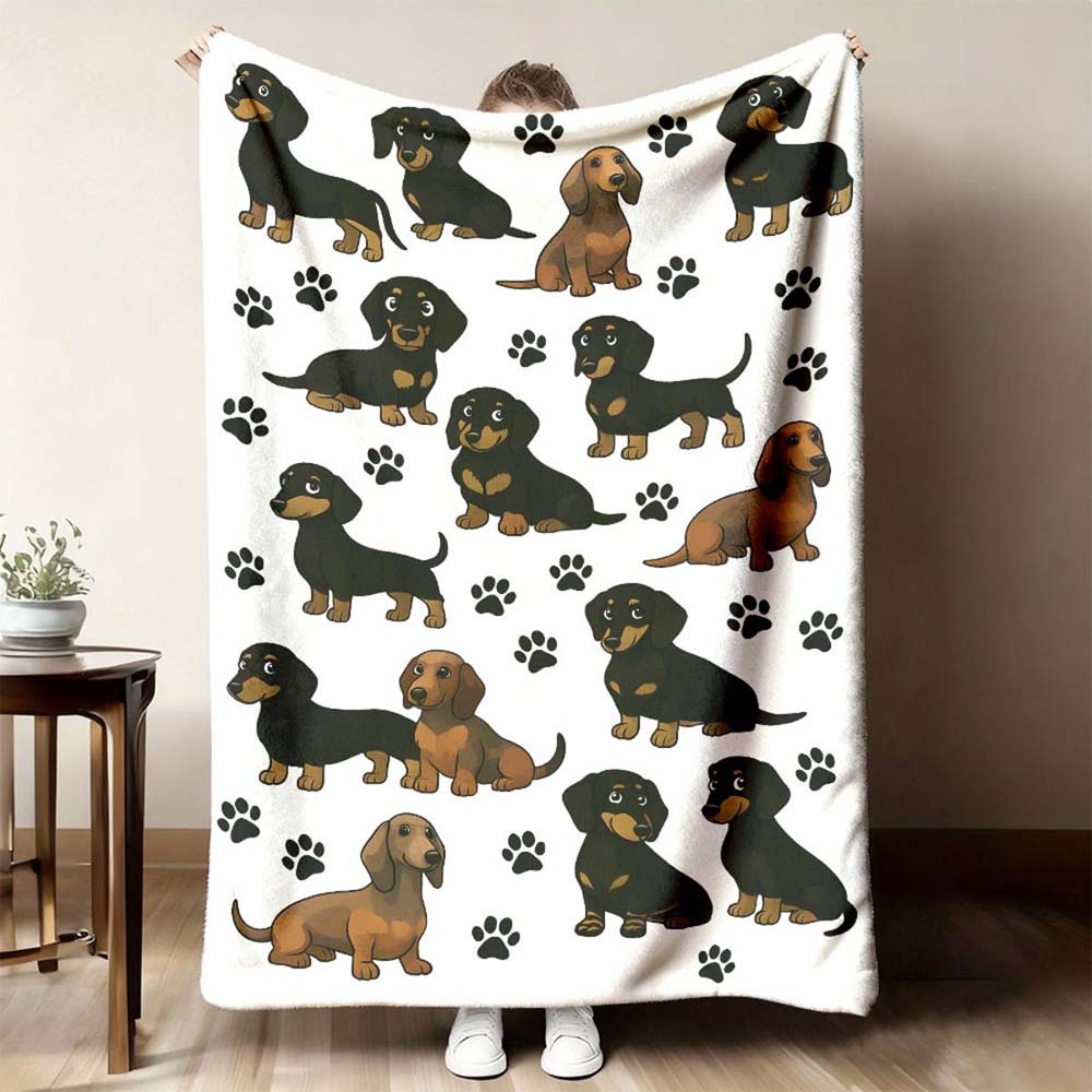 1Pc  Minimalist Line Art Cat Print Flannel Blanket Soft Cozy Warm Throw Blanket For Bedroom Living Room Couch