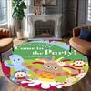 1pc In the Night Garden2 Print Round Carpet Chair Round Carpet Suitable for Bedroom Living Room Home Decorative Carpet