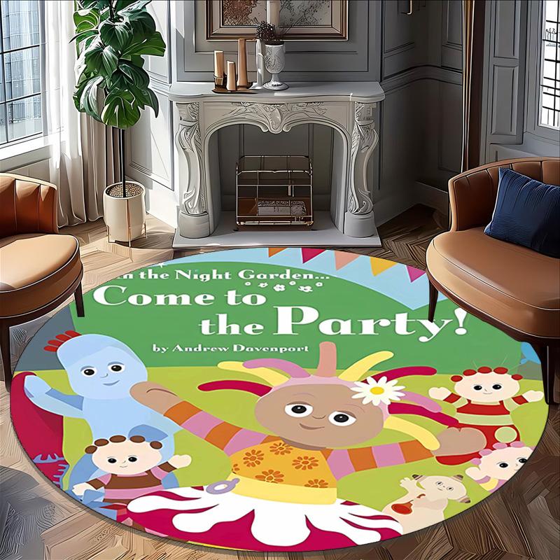 1pc In the Night Garden2 Print Round Carpet Chair Round Carpet Suitable for Bedroom Living Room Home Decorative Carpet