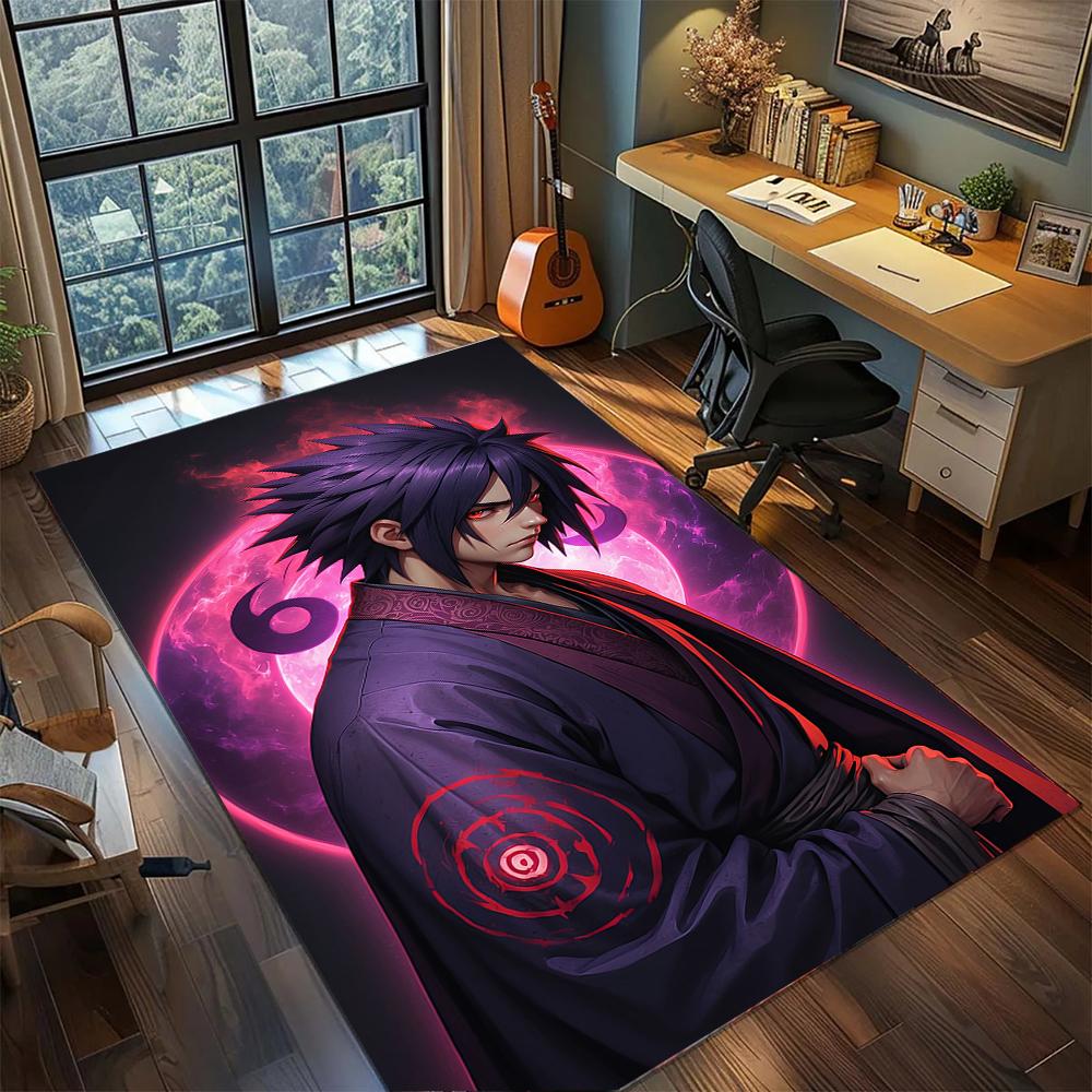 

Sasuke Uchiha Curse Mark Transformation Rug Carpet Large Area Rug Non Slip Washable Floor Mat Gamer Room Bedroom Home Decor 60x90cm
