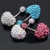 Fashion For Women Ball Crystal Stainless Steel Navel Piercing Belly Button Rings Body Piercing Umbilical Ring