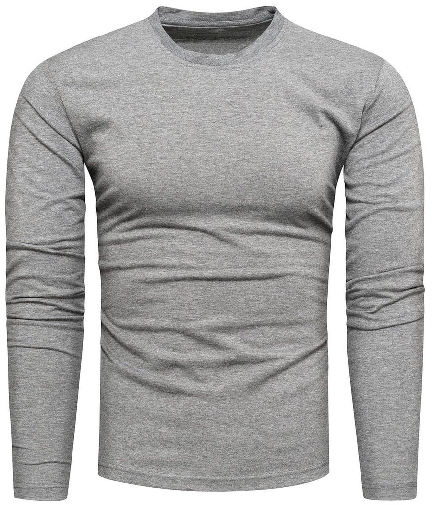 2-Pak Zestaw Basic Męskich Longsleeve Granat/Szary - M
