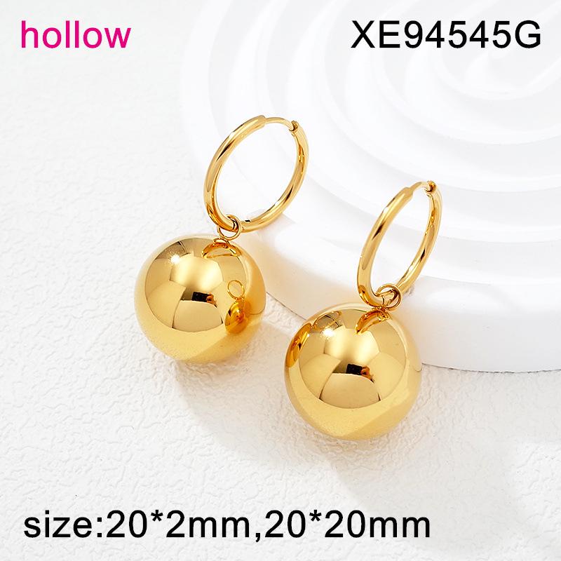 European 18K Gold-Plated Titanium Steel Geometric Earrings - Versatile Luxury Drop Earrings for Women